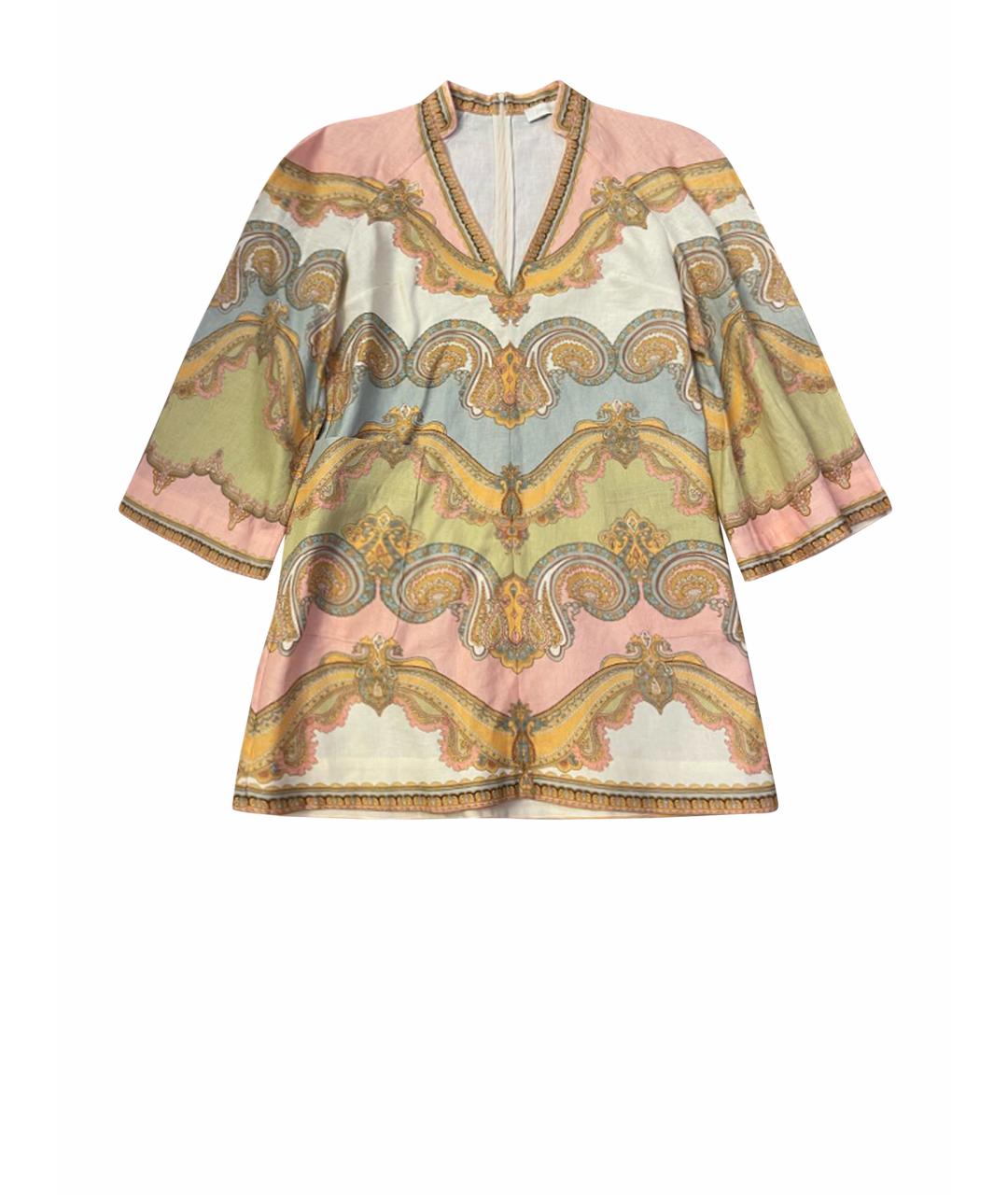 ZIMMERMANN Мульти льняное повседневное платье, фото 1