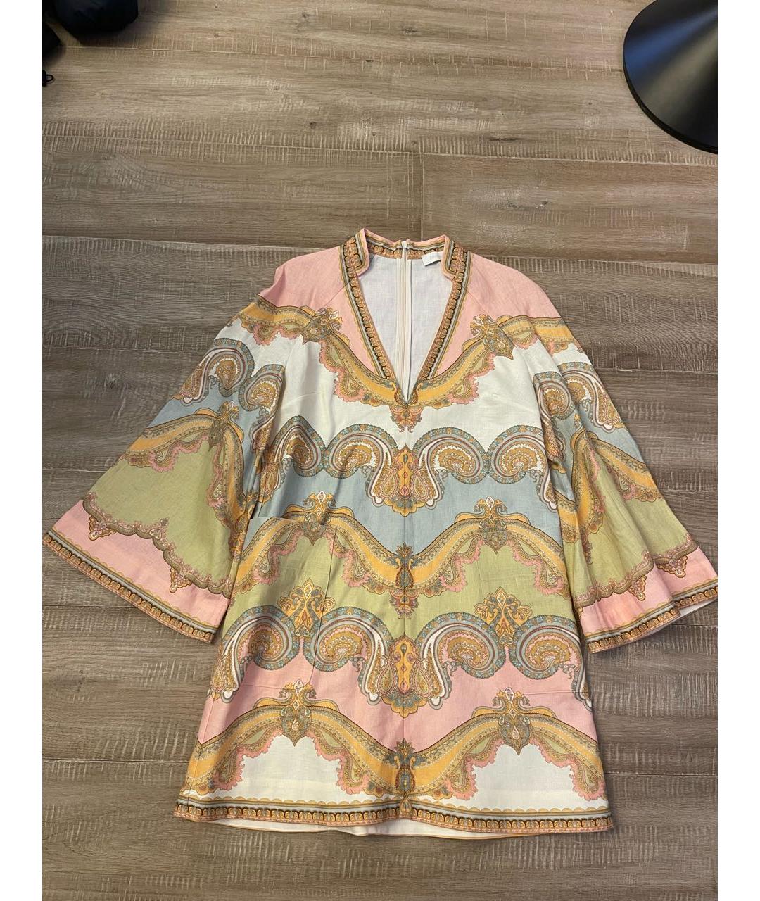 ZIMMERMANN Мульти льняное повседневное платье, фото 6