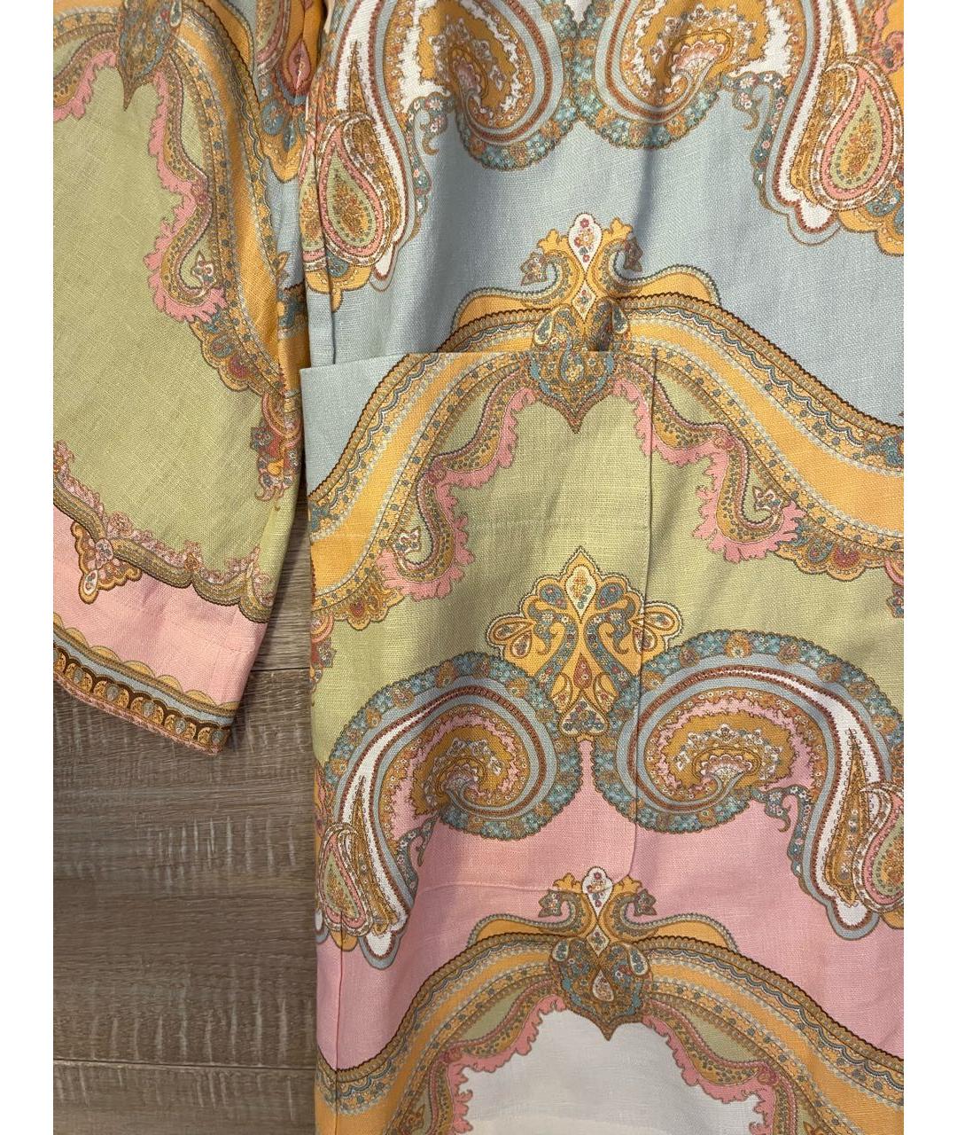 ZIMMERMANN Мульти льняное повседневное платье, фото 4