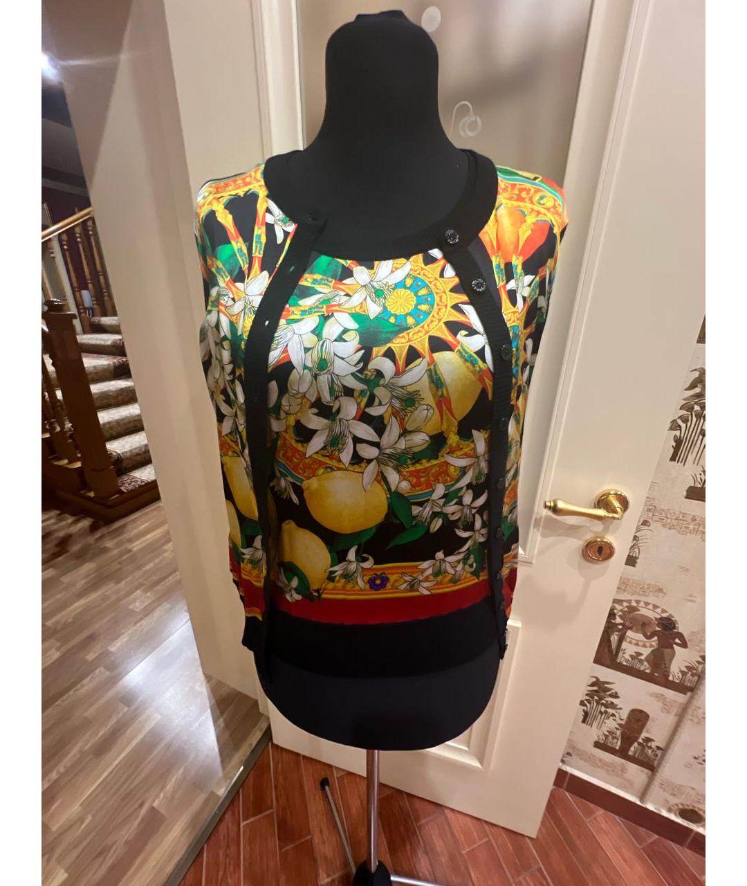 DOLCE&GABBANA Мульти шелковый джемпер / свитер, фото 8