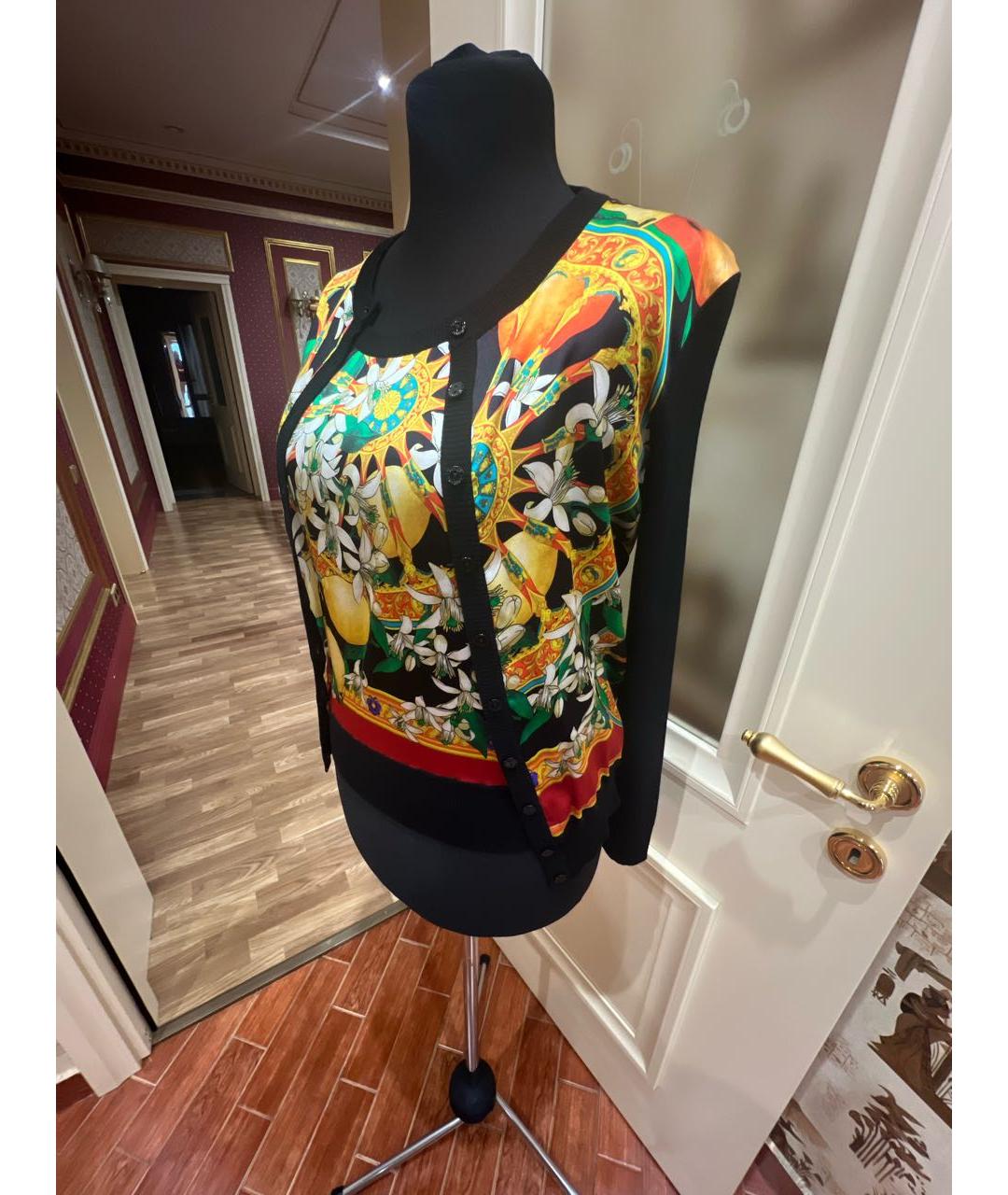 DOLCE&GABBANA Мульти шелковый джемпер / свитер, фото 6