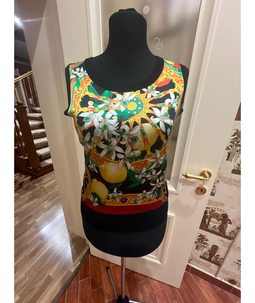 DOLCE&GABBANA Мульти шелковый джемпер / свитер, фото 5