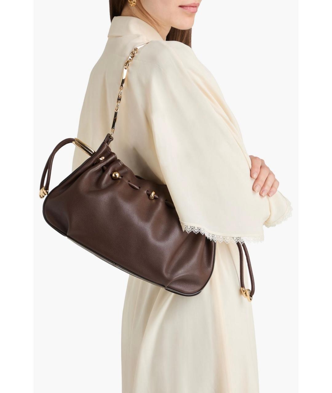 ZIMMERMANN Коричневая кожаная сумка через плечо, фото 2