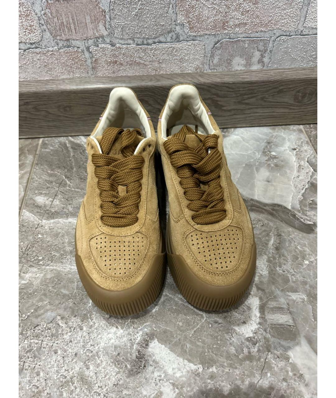 DSQUARED2 Коричневые замшевые кеды, фото 2