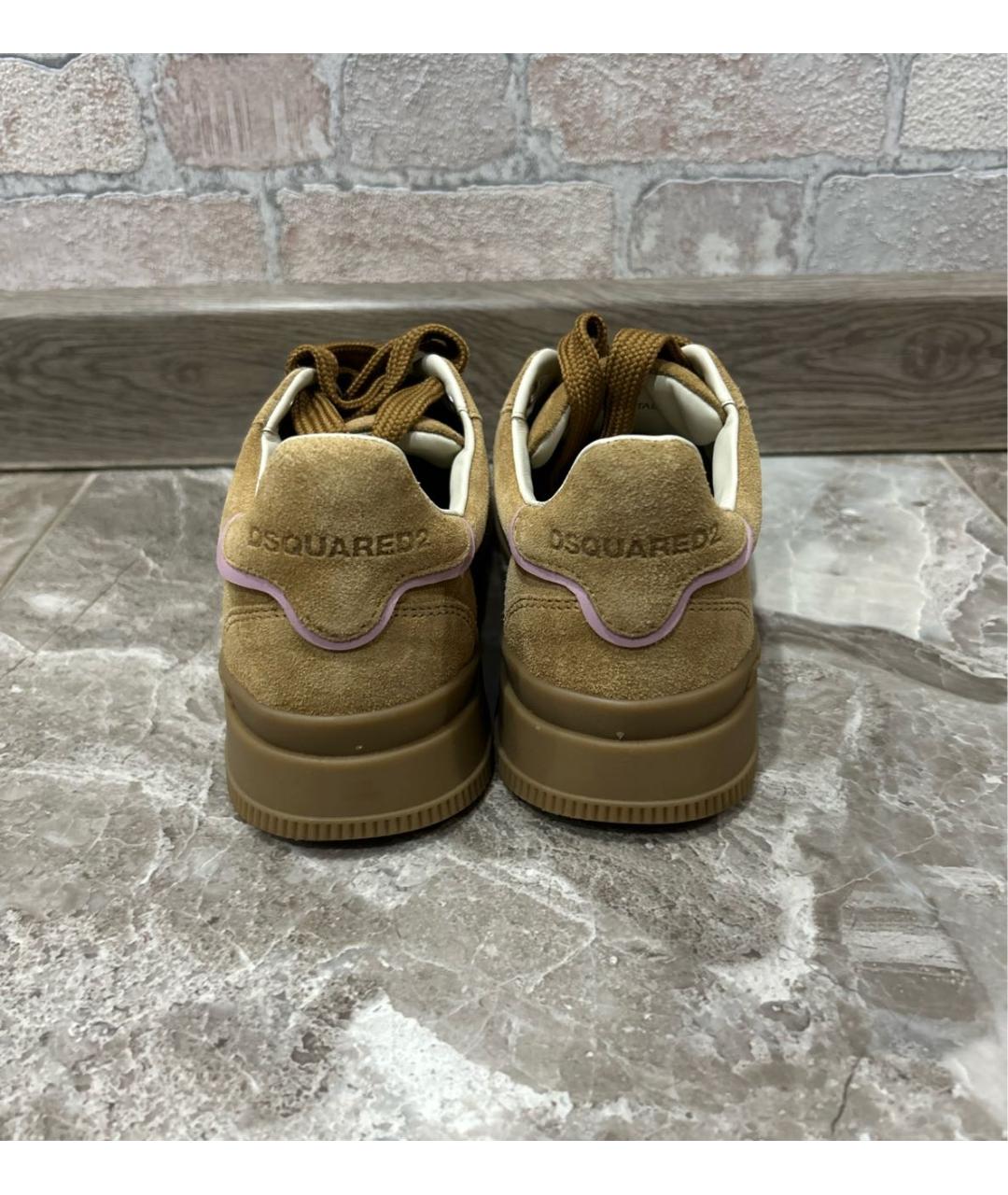 DSQUARED2 Коричневые замшевые кеды, фото 4