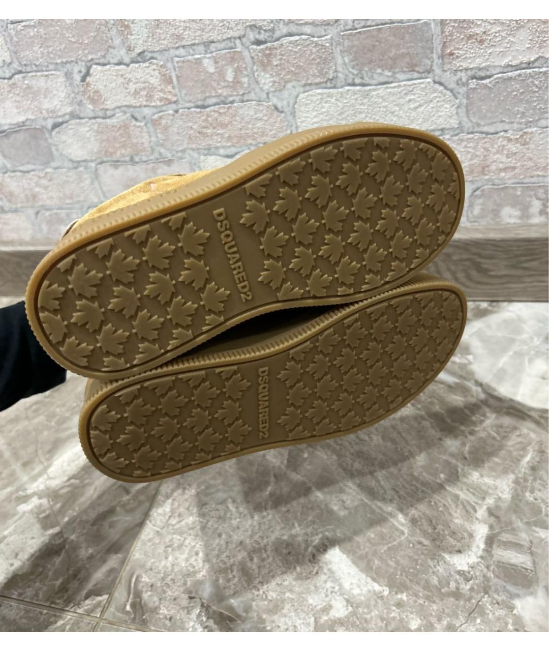 DSQUARED2 Коричневые замшевые кеды, фото 5