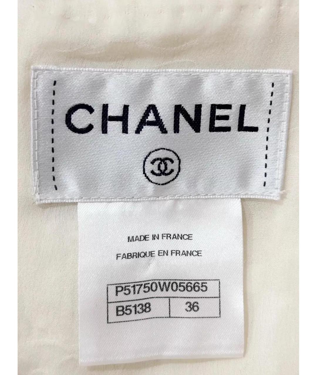 CHANEL Белое кашемировое коктейльное платье, фото 5