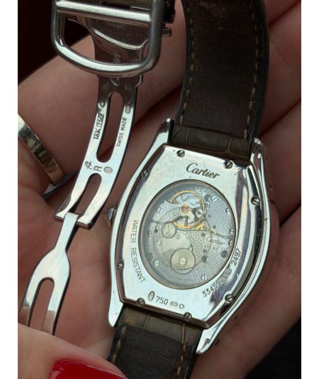 CARTIER Коричневые кожаные часы, фото 2