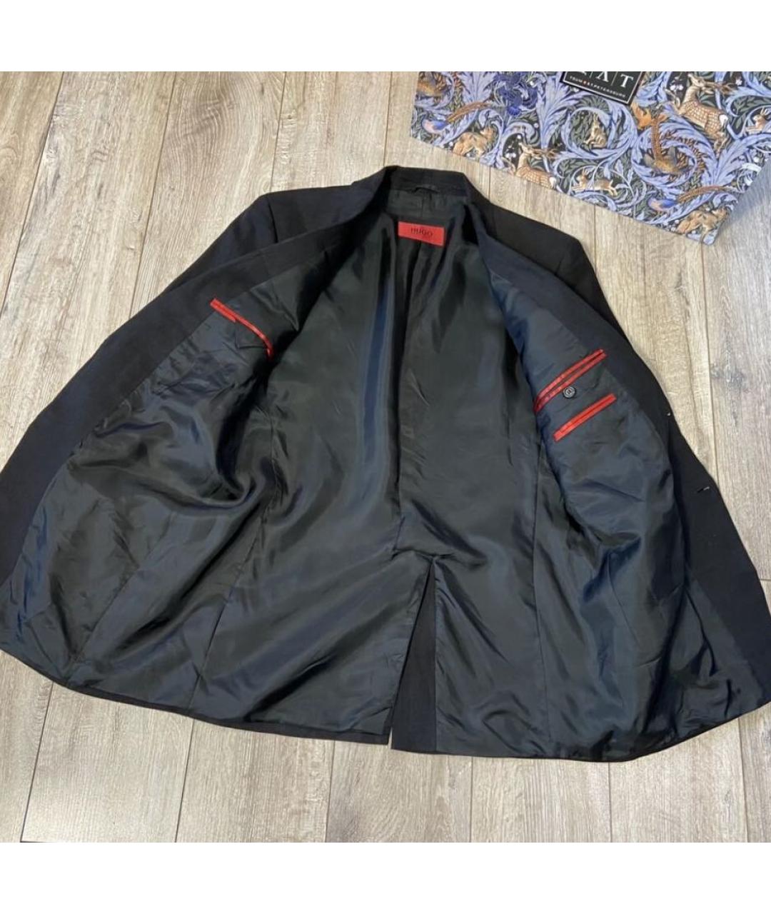 HUGO BOSS Черный льняной пиджак, фото 4