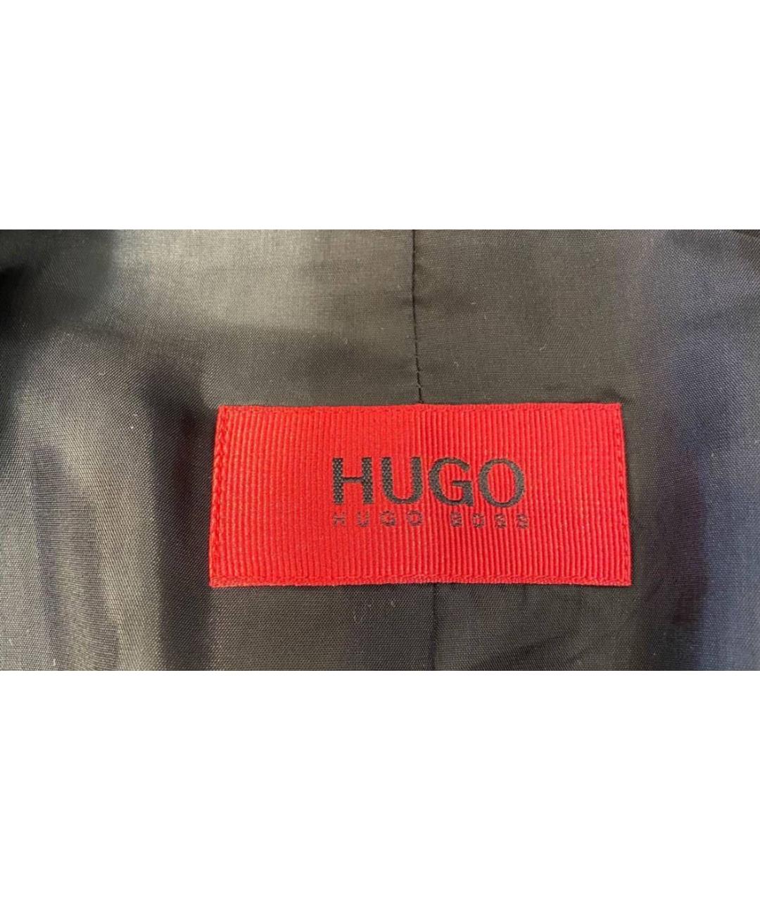 HUGO BOSS Черный льняной пиджак, фото 3