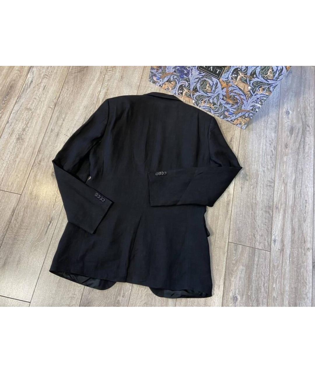 HUGO BOSS Черный льняной пиджак, фото 2