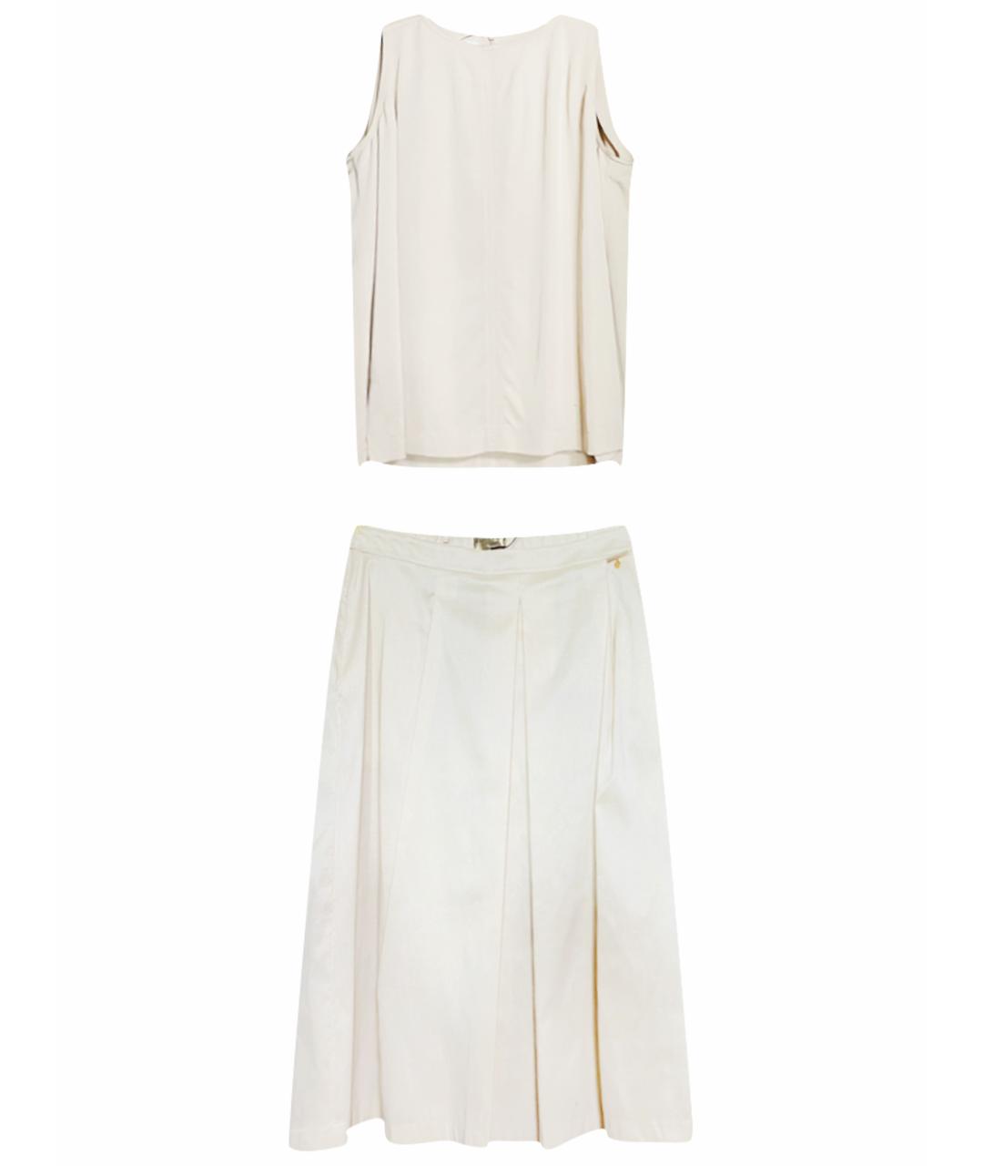 ESCADA Бежевый вискозный костюм с юбками, фото 1