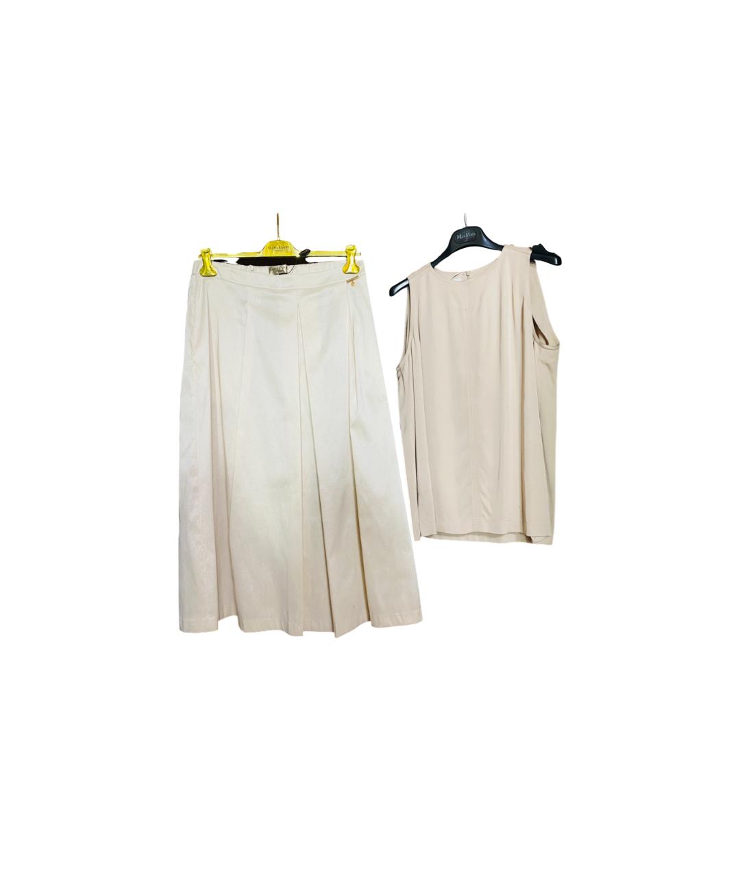 ESCADA Бежевый вискозный костюм с юбками, фото 7