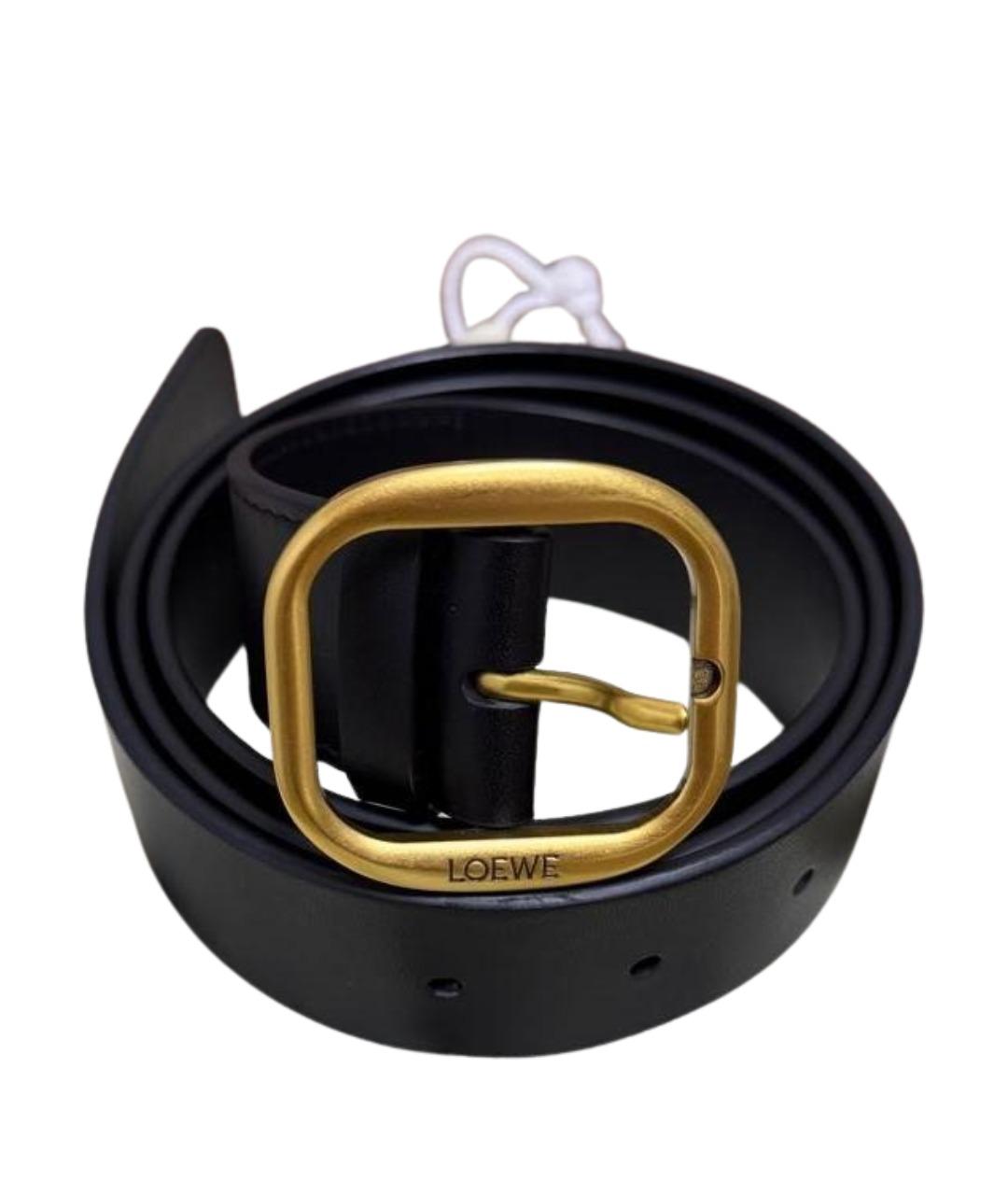 LOEWE Черный кожаный ремень, фото 1