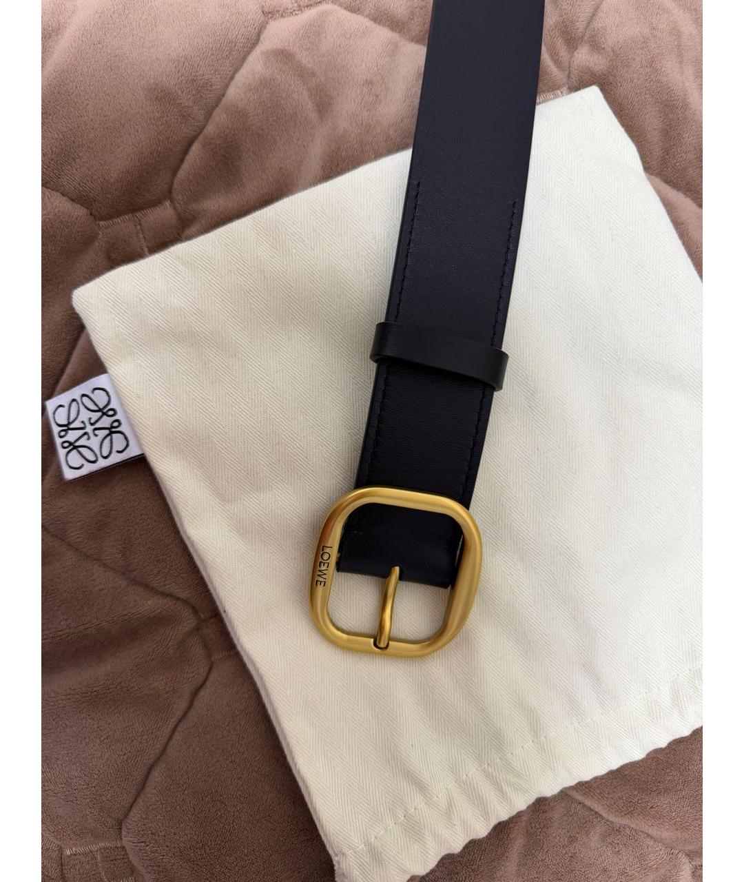 LOEWE Черный кожаный ремень, фото 2