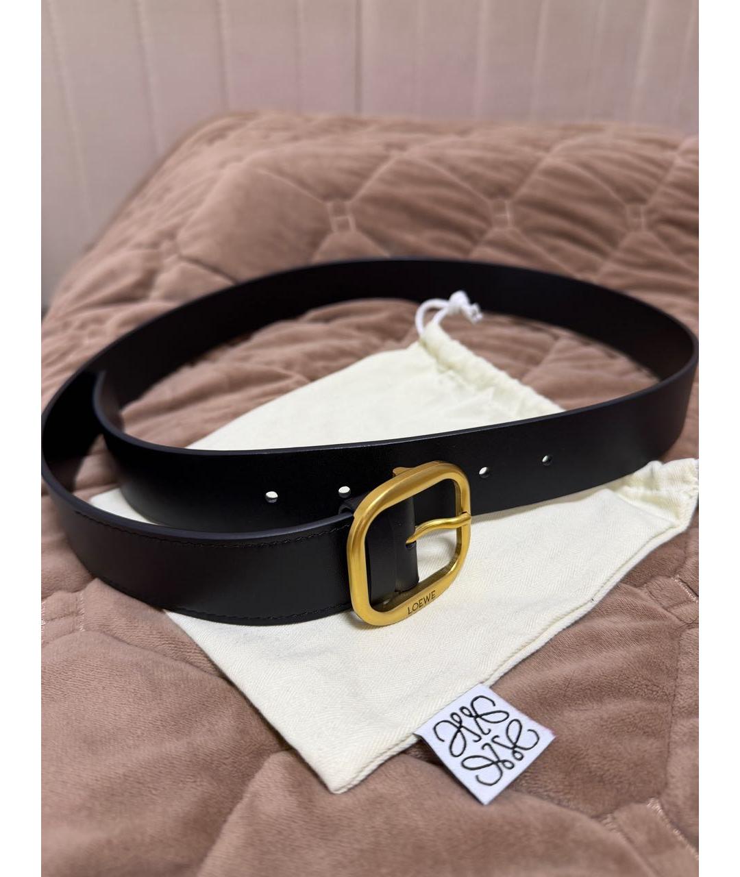 LOEWE Черный кожаный ремень, фото 4