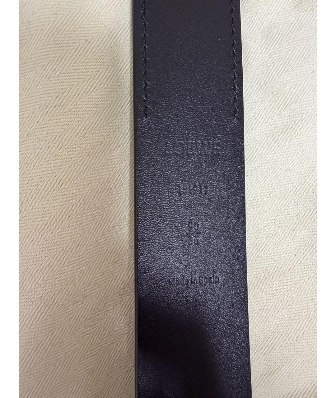 LOEWE Черный кожаный ремень, фото 3