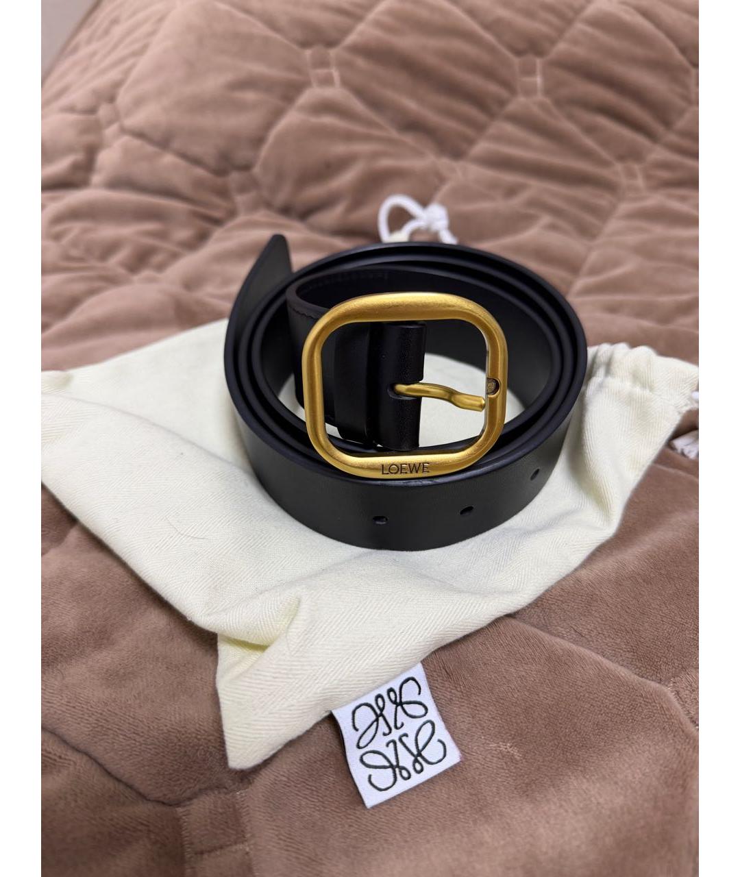 LOEWE Черный кожаный ремень, фото 5