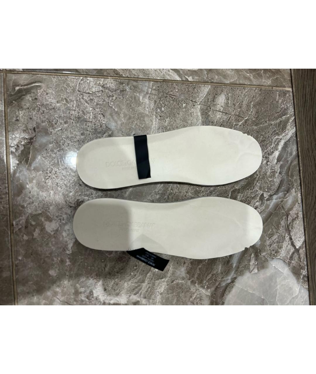 DOLCE&GABBANA Бежевые замшевые кеды, фото 7