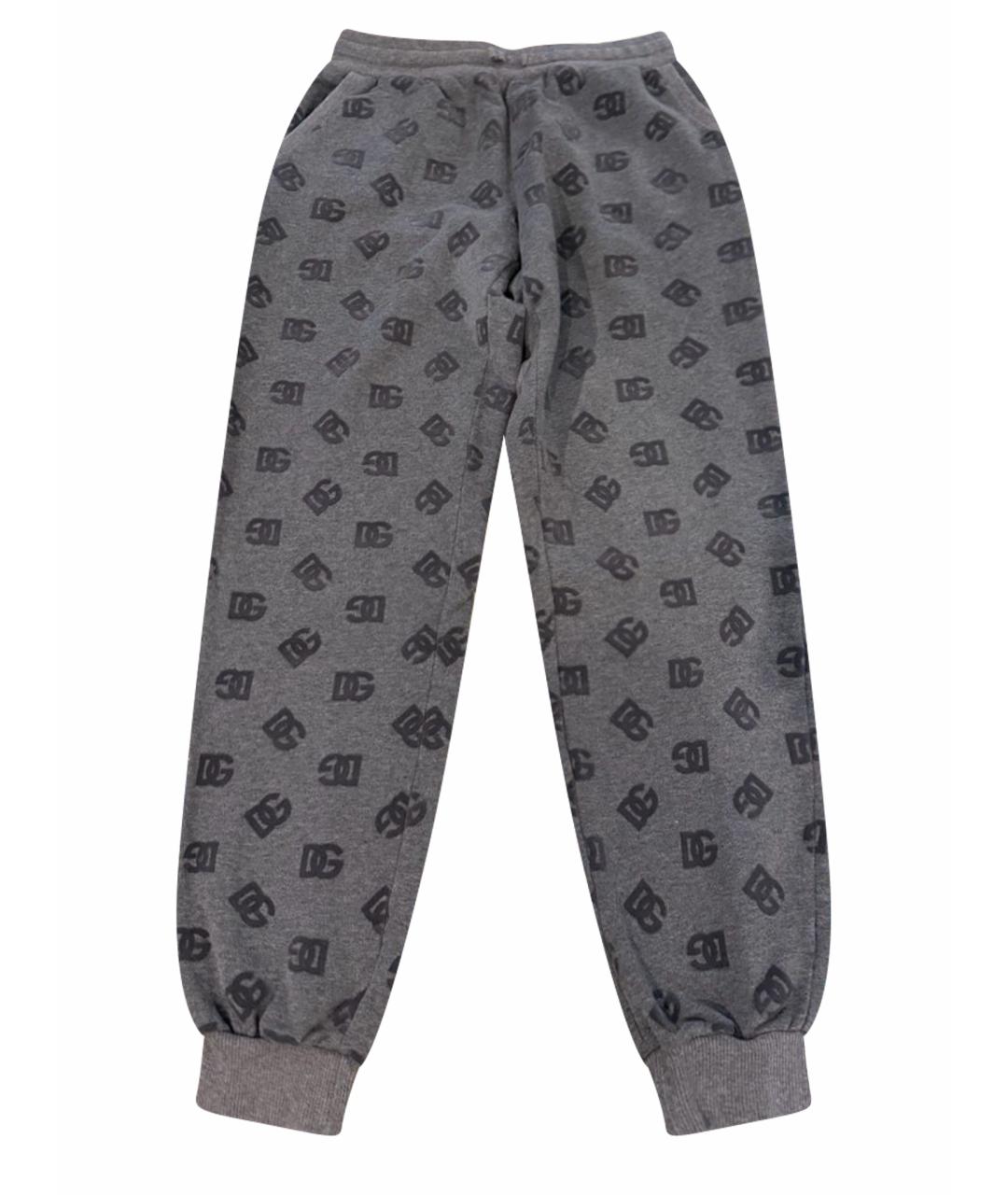 DOLCE&GABBANA Серые хлопковые брюки и шорты, фото 1