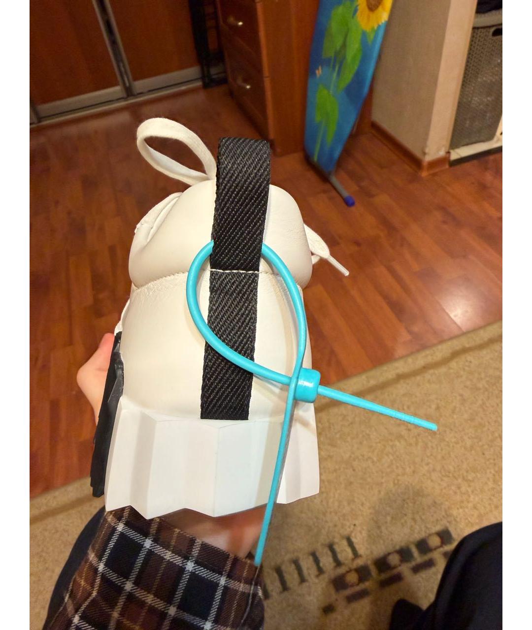 HERMES Белые кожаные низкие кроссовки / кеды, фото 3