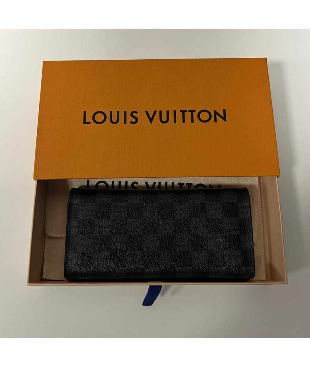 LOUIS VUITTON Антрацитовый кошелек, фото 2