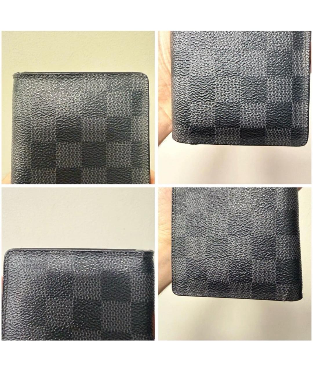 LOUIS VUITTON Антрацитовый кошелек, фото 8