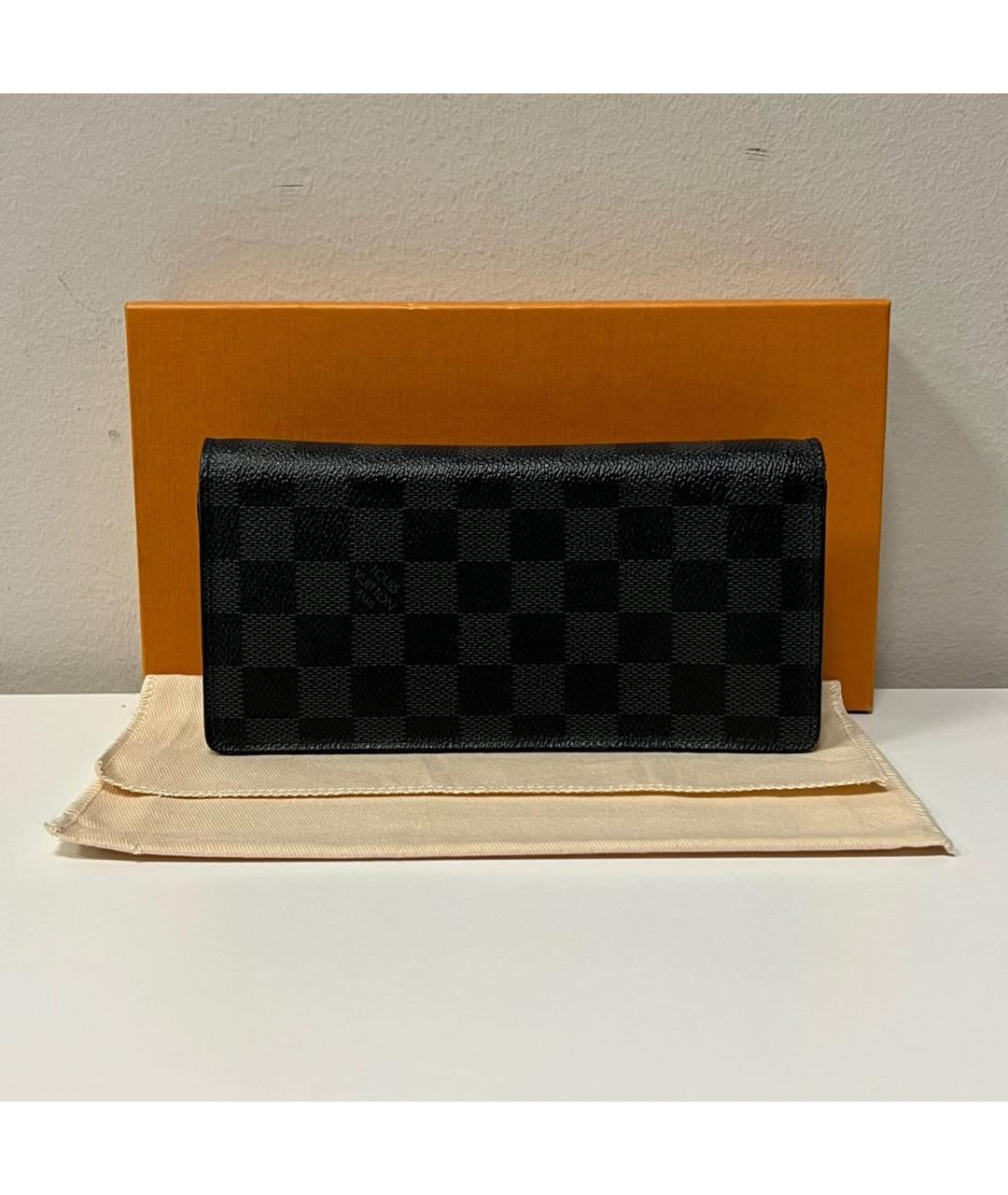LOUIS VUITTON Антрацитовый кошелек, фото 3