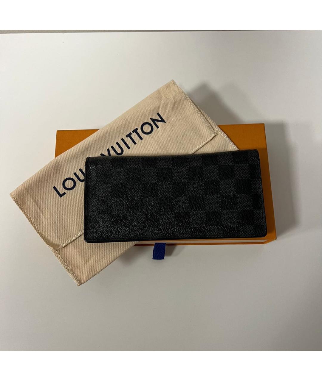 LOUIS VUITTON Антрацитовый кошелек, фото 9