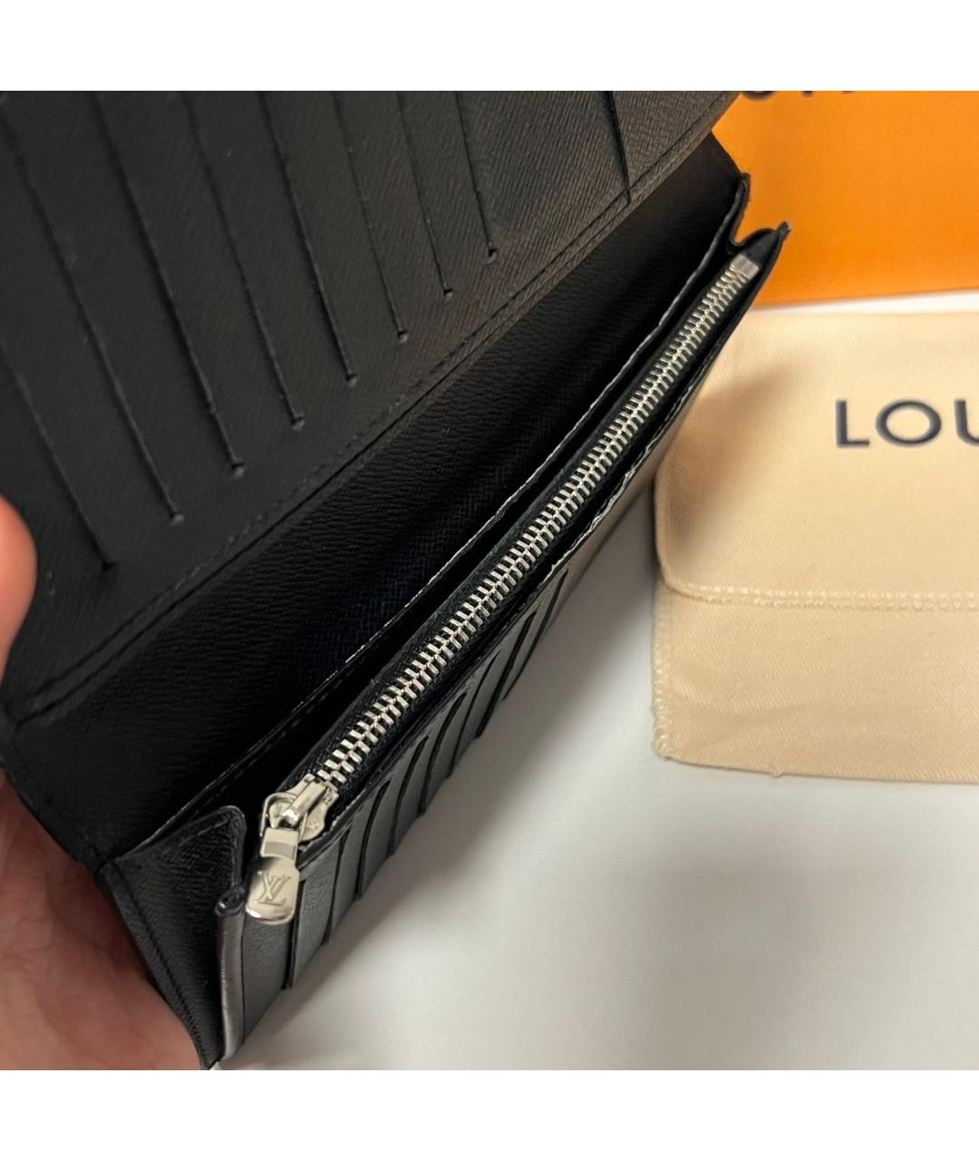 LOUIS VUITTON Антрацитовый кошелек, фото 4