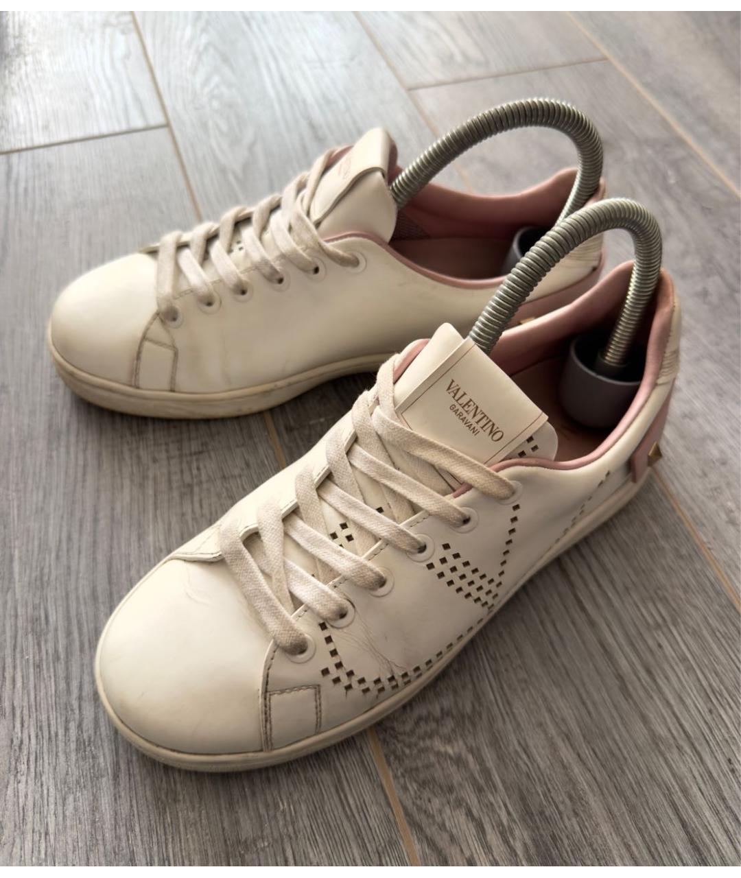 VALENTINO Белые кожаные кеды, фото 3