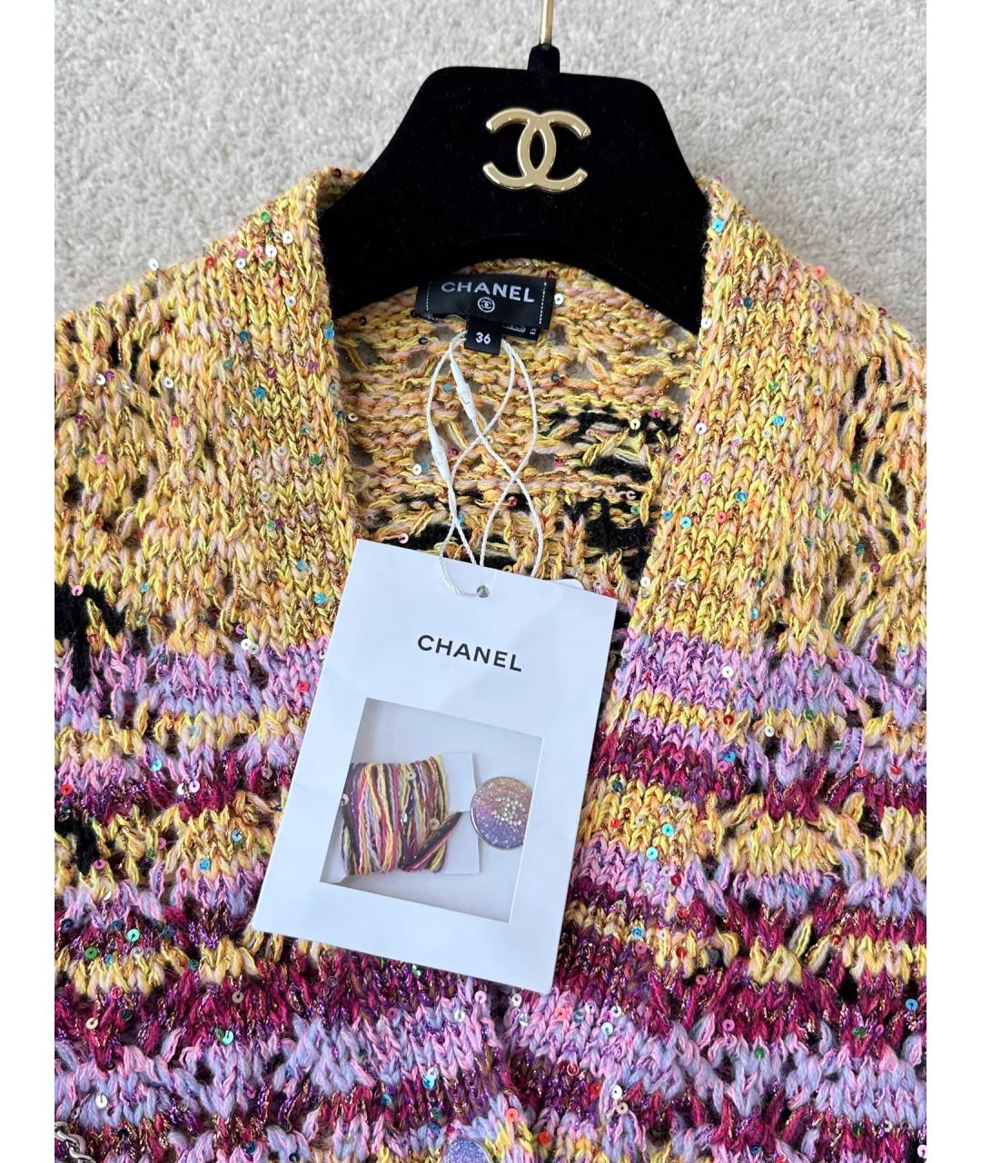 CHANEL Мульти полиэстеровый кардиган, фото 2
