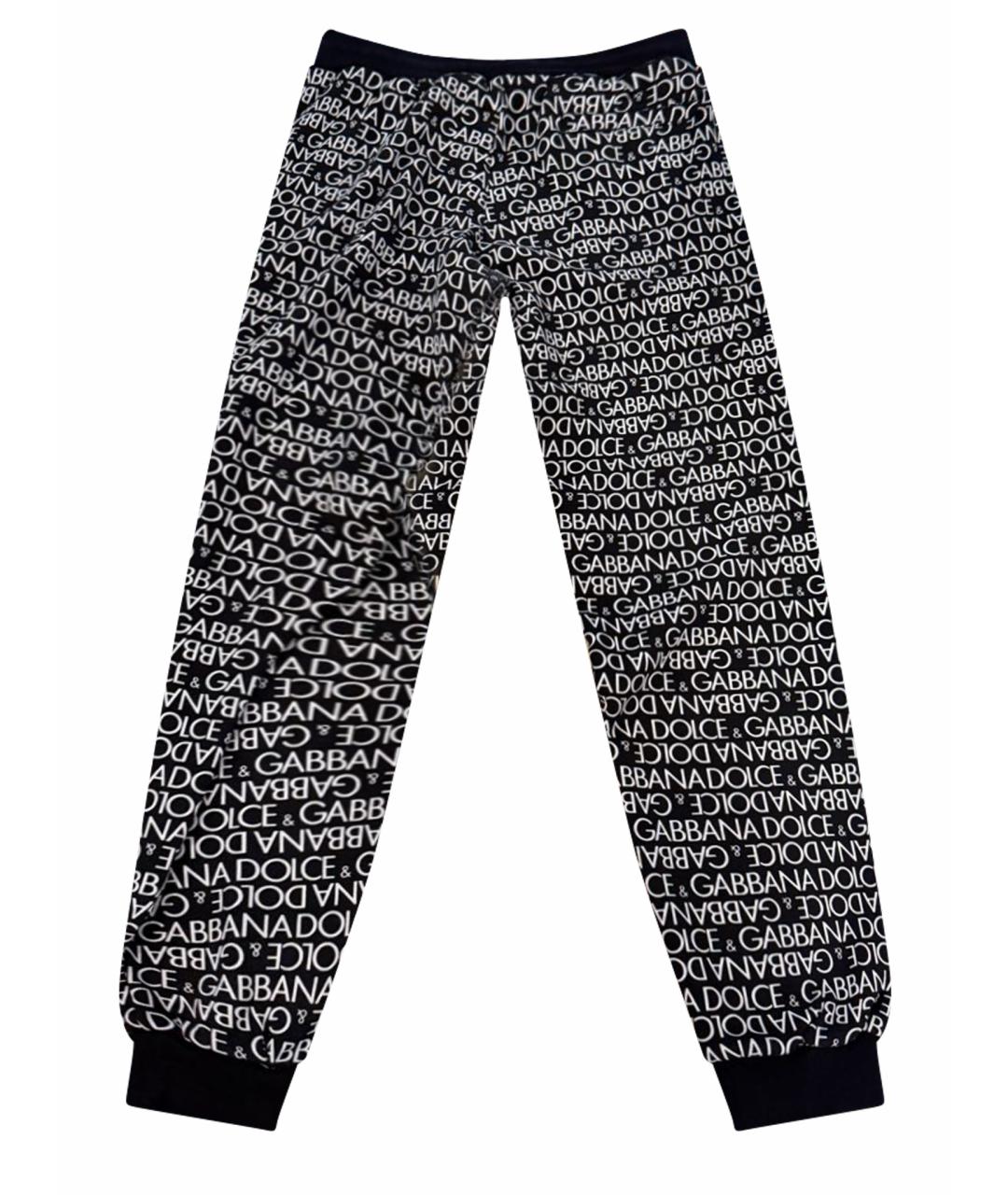 DOLCE&GABBANA Черные хлопковые брюки и шорты, фото 1