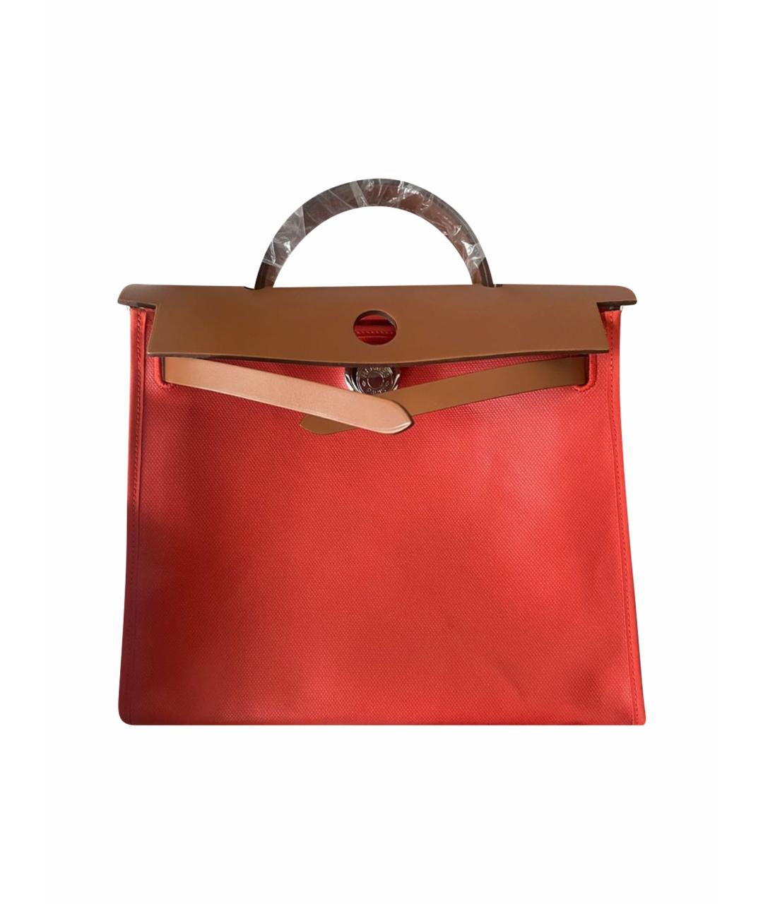 HERMES Красная тканевая сумка через плечо, фото 1