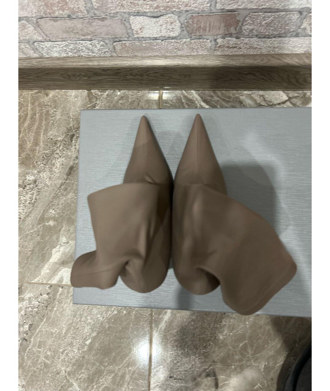 BALENCIAGA Коричневые ботильоны, фото 4