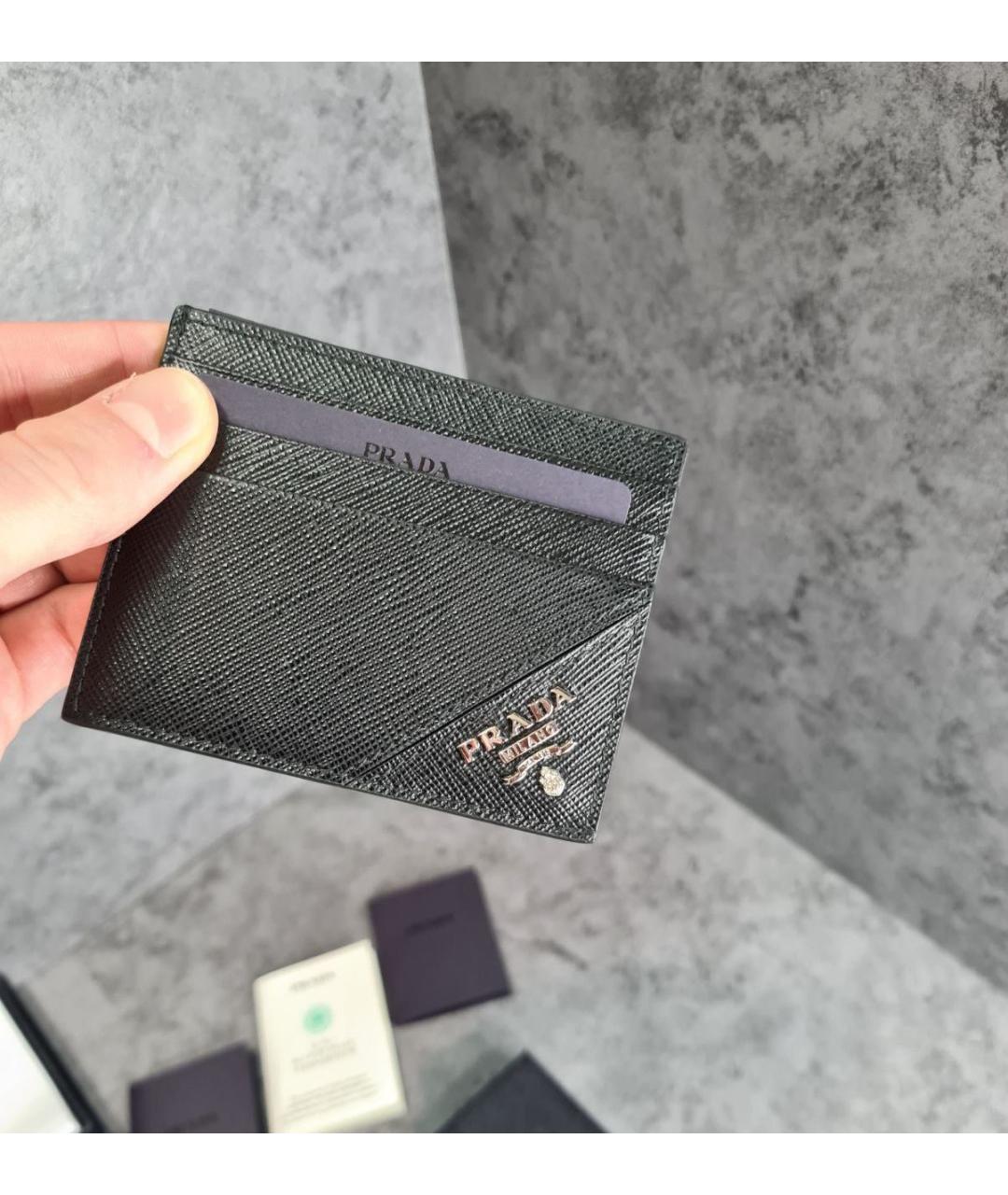 PRADA Черный кожаный кардхолдер, фото 3