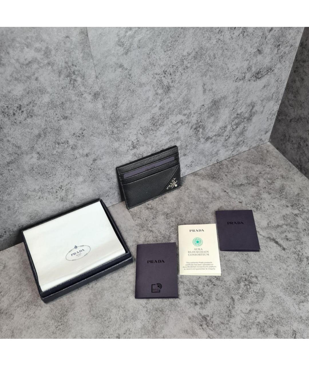 PRADA Черный кожаный кардхолдер, фото 8