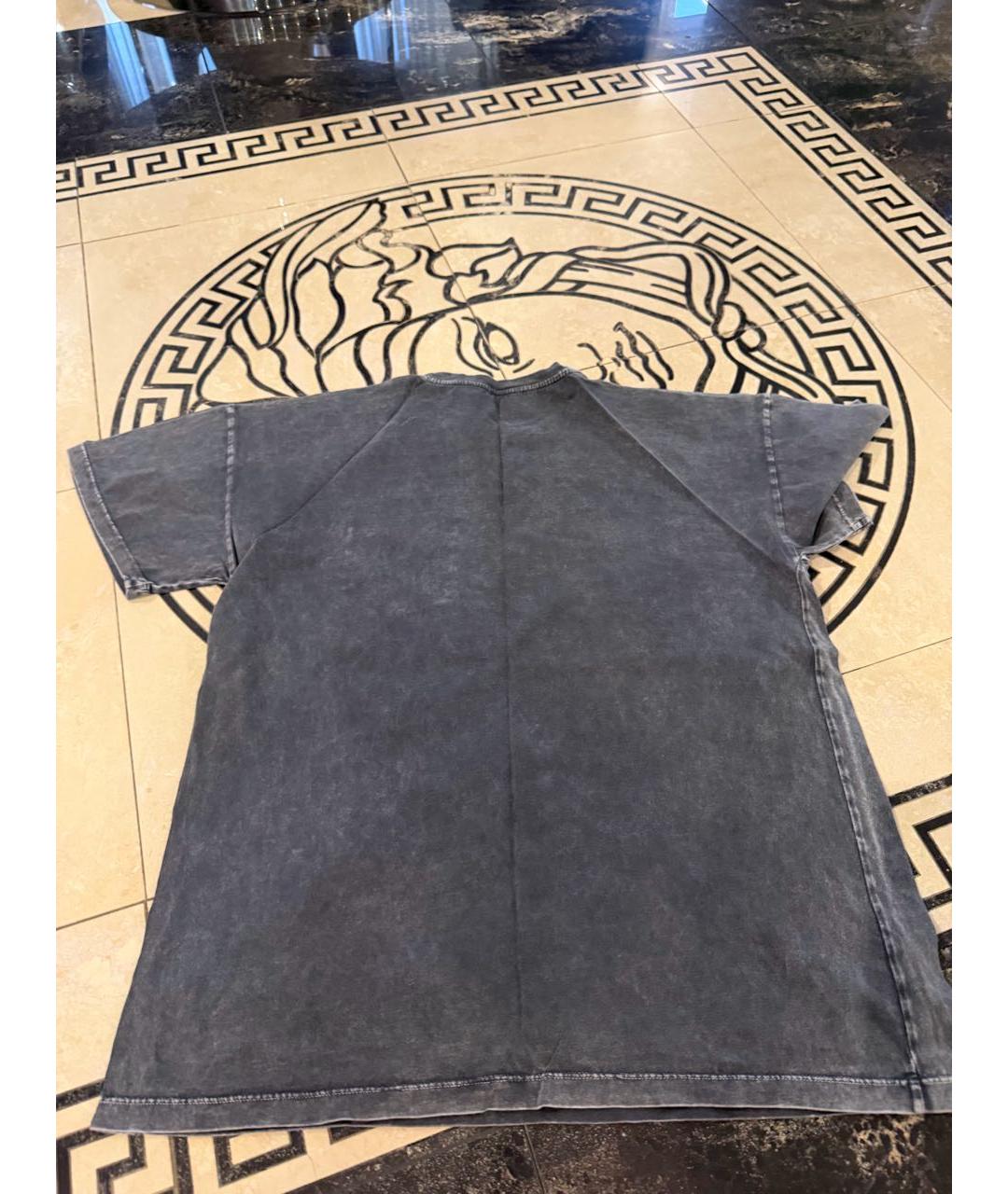 DOLCE&GABBANA Антрацитовая хлопковая детская футболка, фото 2