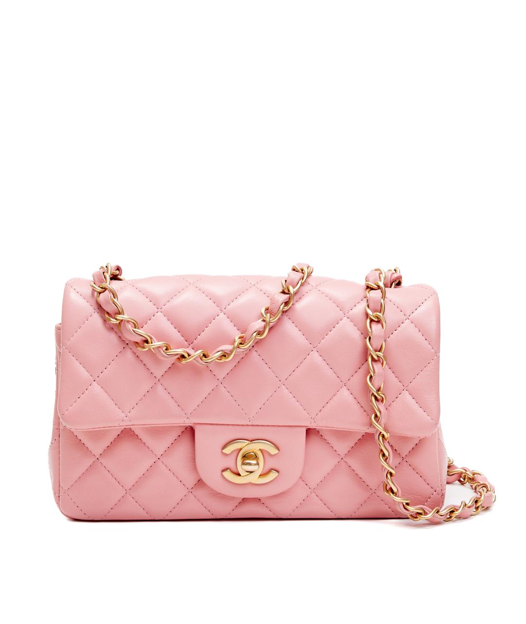 CHANEL Розовая кожаная сумка через плечо, фото 9