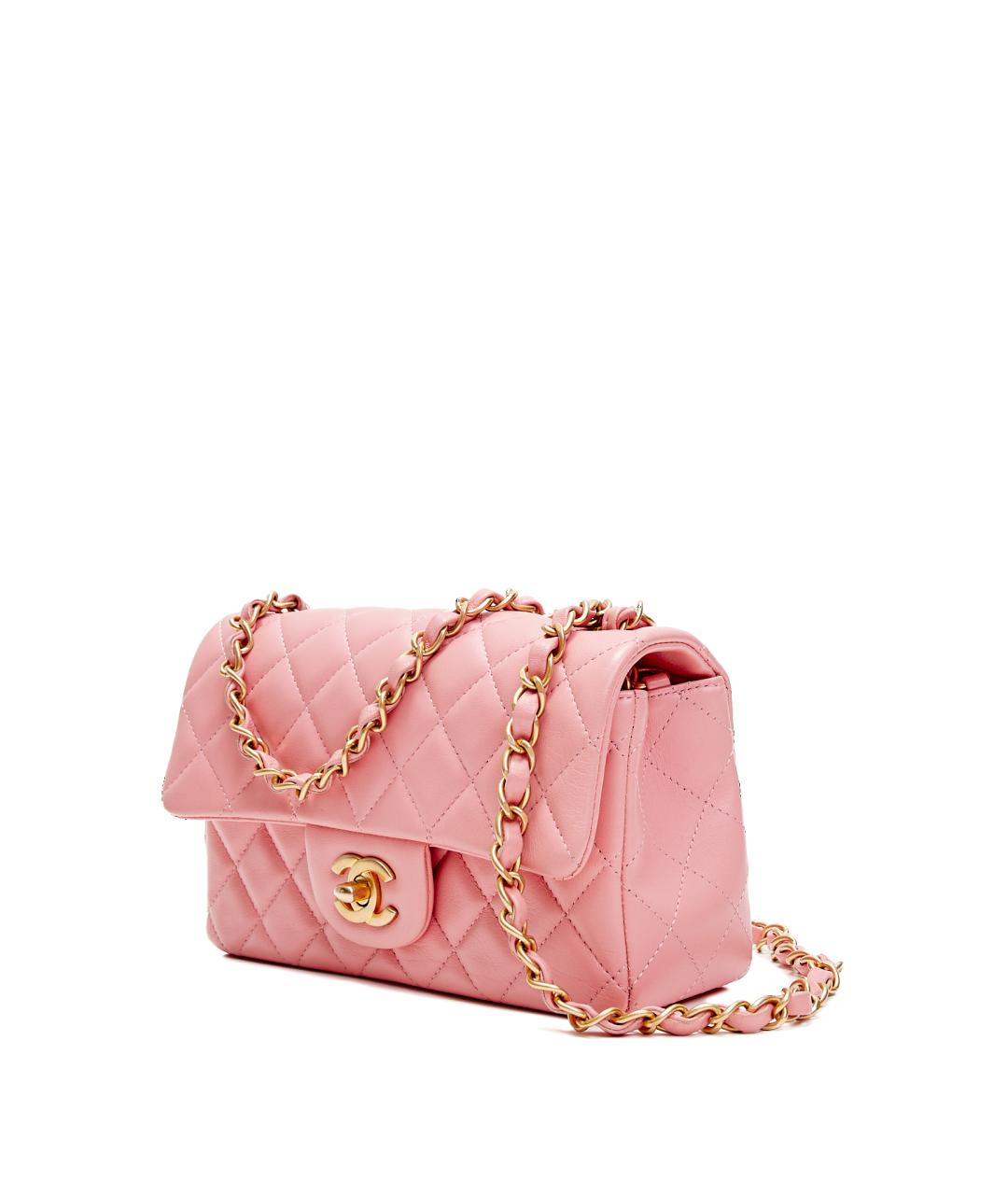CHANEL Розовая кожаная сумка через плечо, фото 2