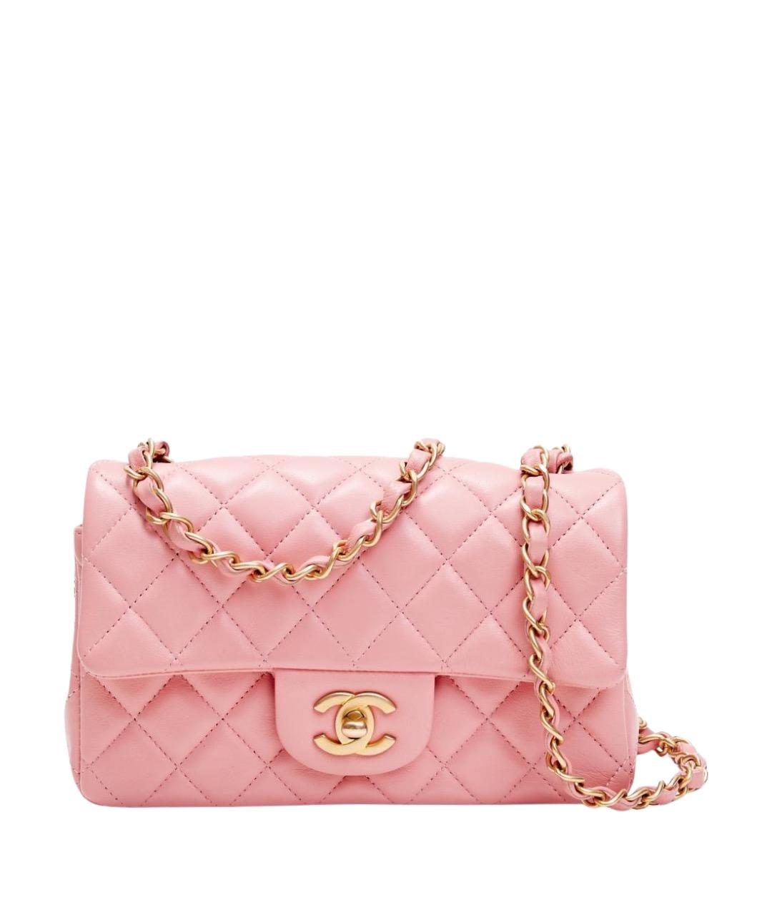 CHANEL Розовая кожаная сумка через плечо, фото 1