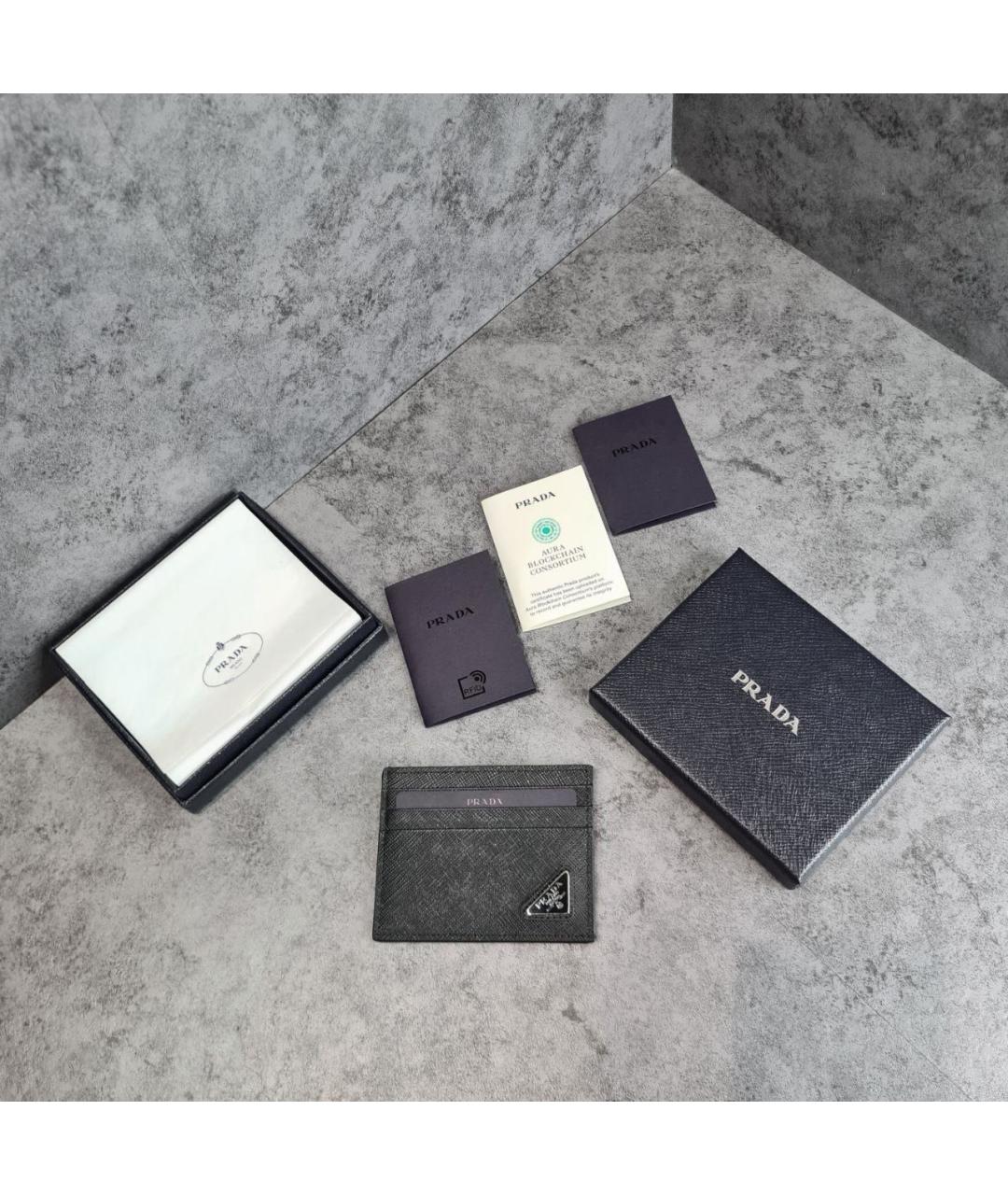 PRADA Черный кожаный кардхолдер, фото 7
