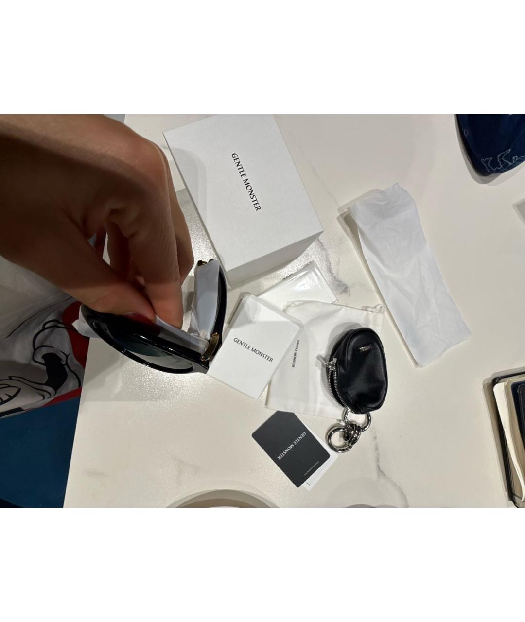 GENTLE MONSTER Черные пластиковые солнцезащитные очки, фото 2