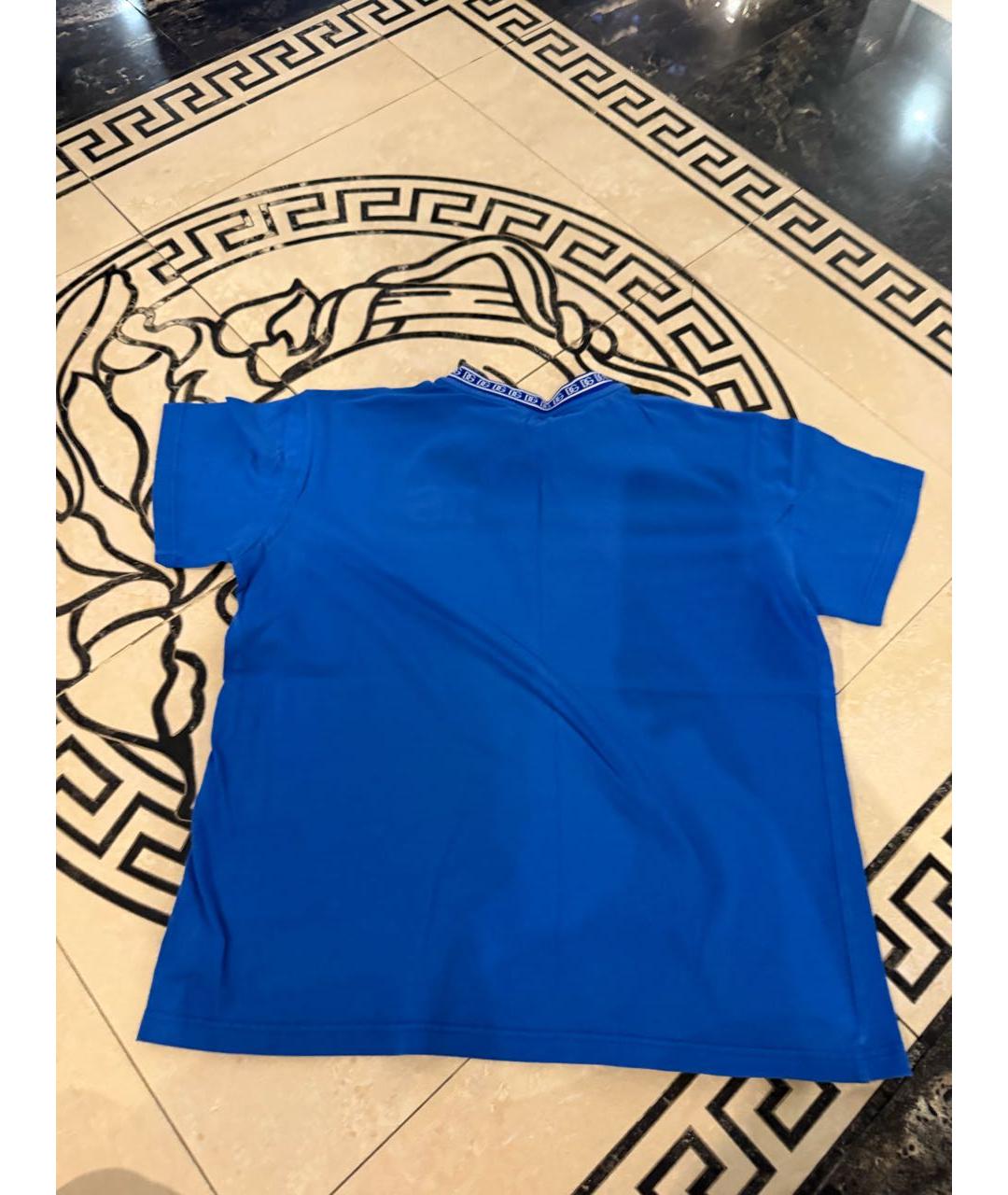 DOLCE&GABBANA Синяя хлопковая детская футболка, фото 2