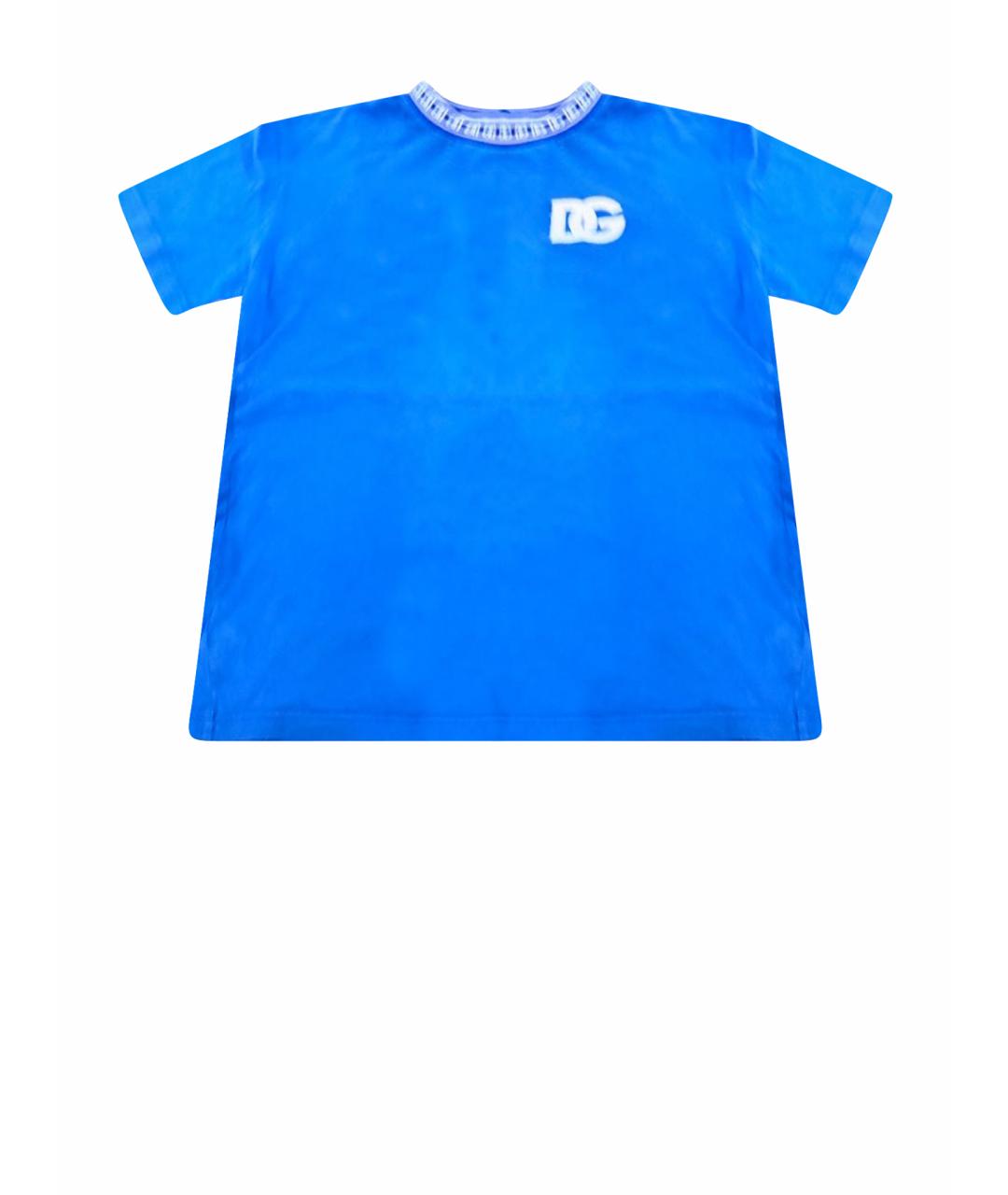 DOLCE&GABBANA Синяя хлопковая детская футболка, фото 1