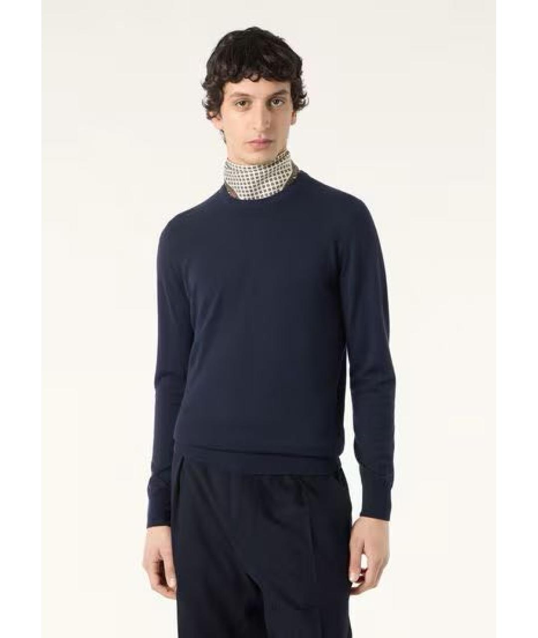 LORO PIANA Синий кашемировый джемпер / свитер, фото 6