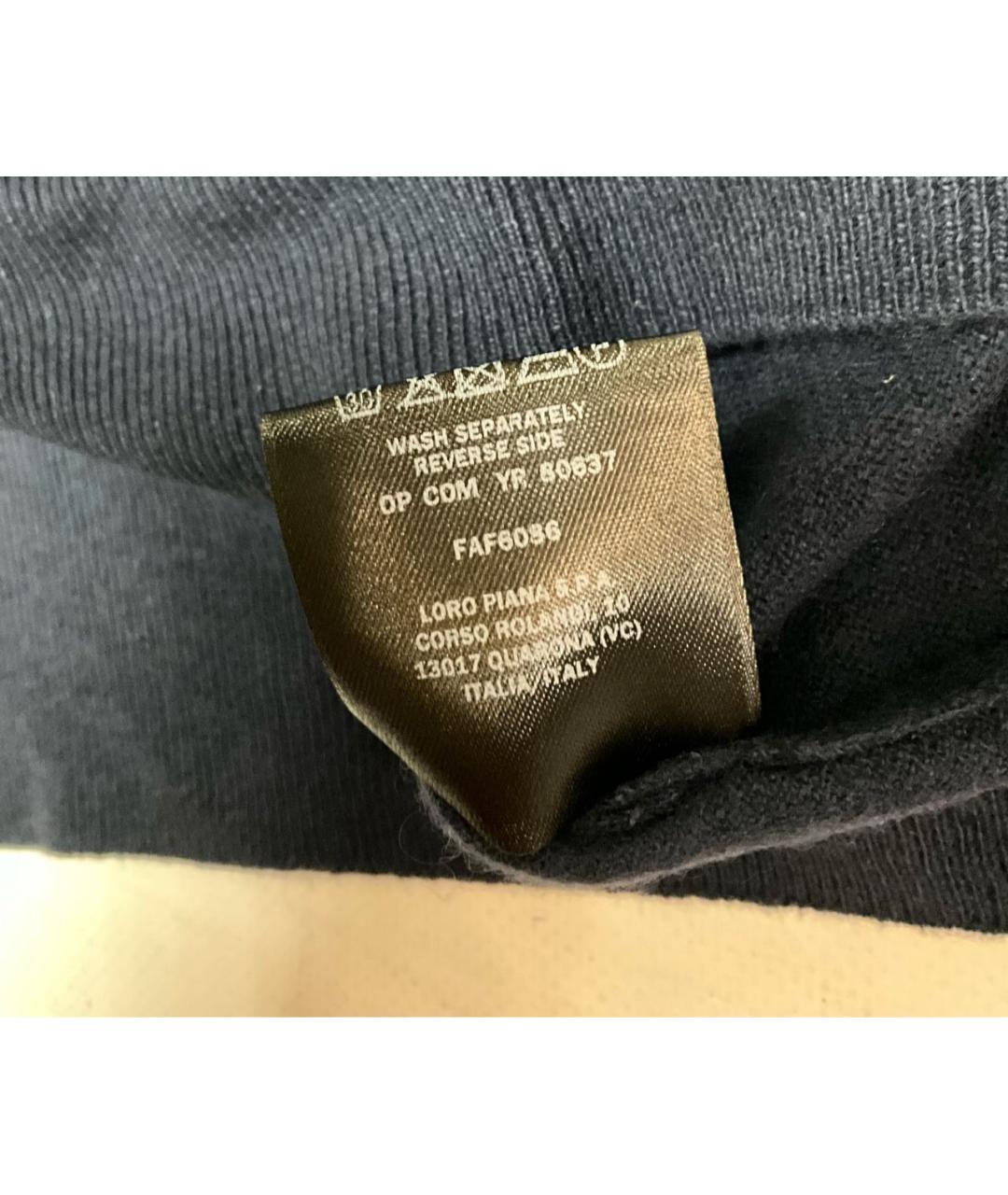 LORO PIANA Синий кашемировый джемпер / свитер, фото 5