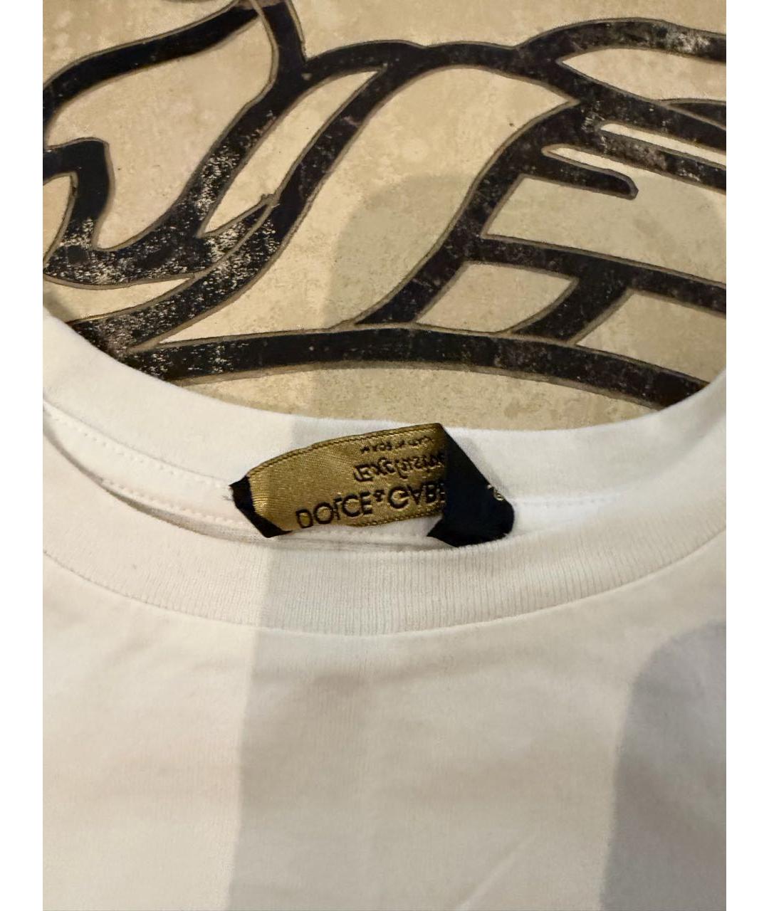 DOLCE & GABBANA KIDS Белая хлопковая детская футболка, фото 3
