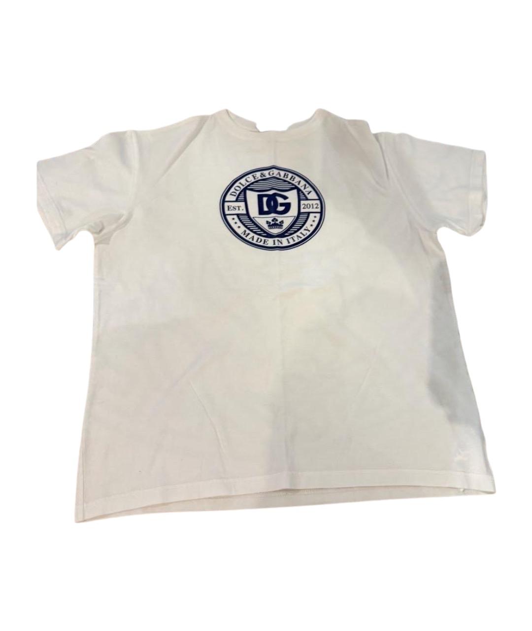 DOLCE & GABBANA KIDS Белая хлопковая детская футболка, фото 1