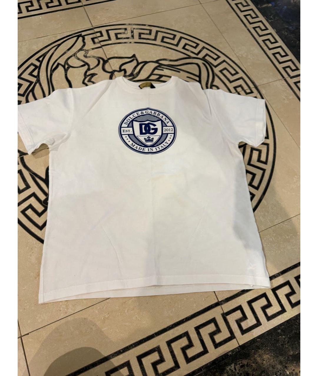 DOLCE & GABBANA KIDS Белая хлопковая детская футболка, фото 4